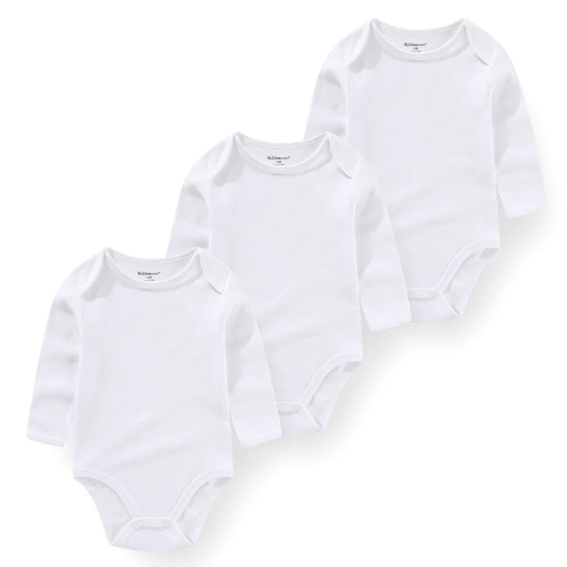 Long-sleeved bodysuit set of 3