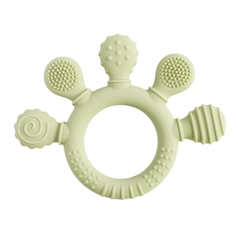 Teething ring / with pacifier chain