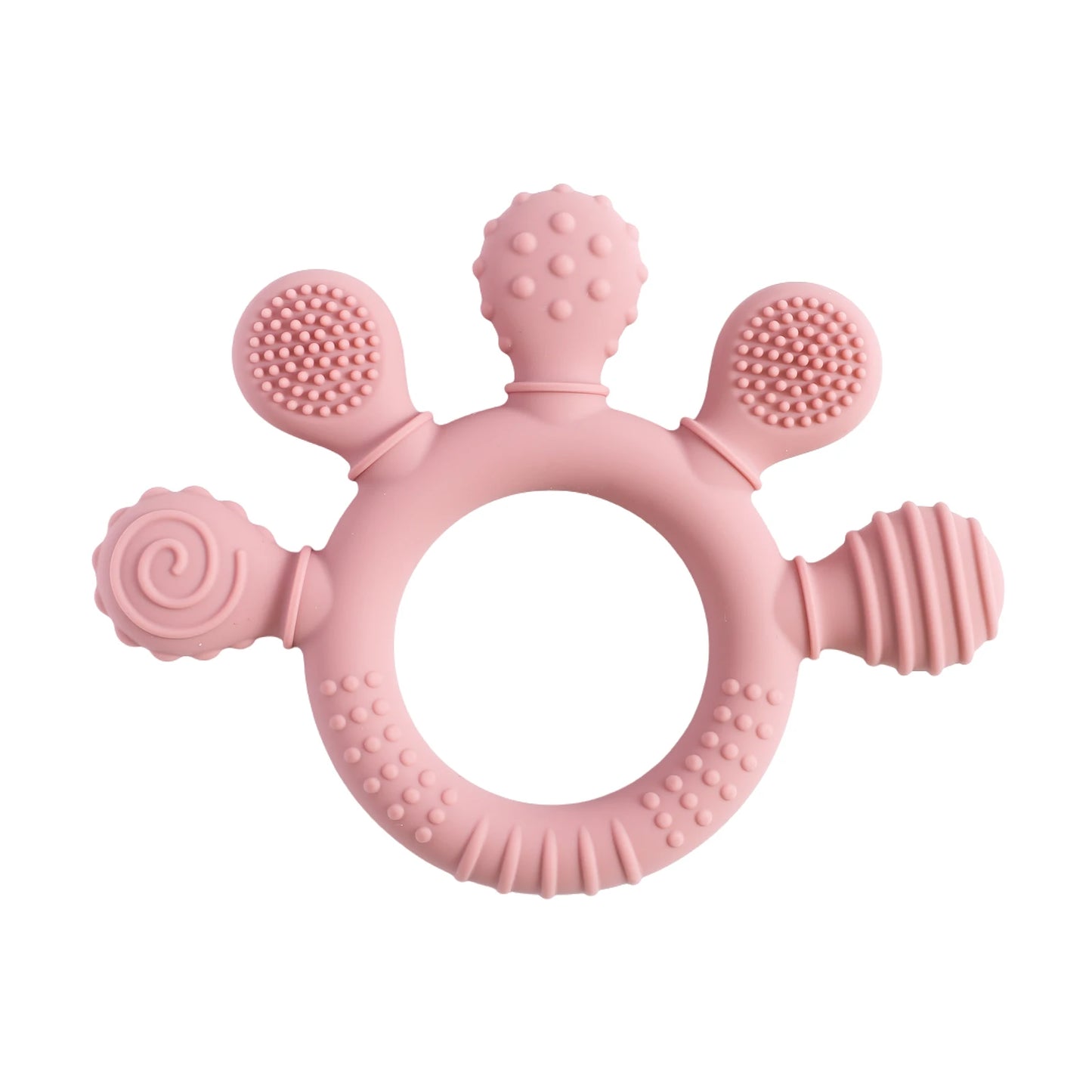 Teething ring / with pacifier chain