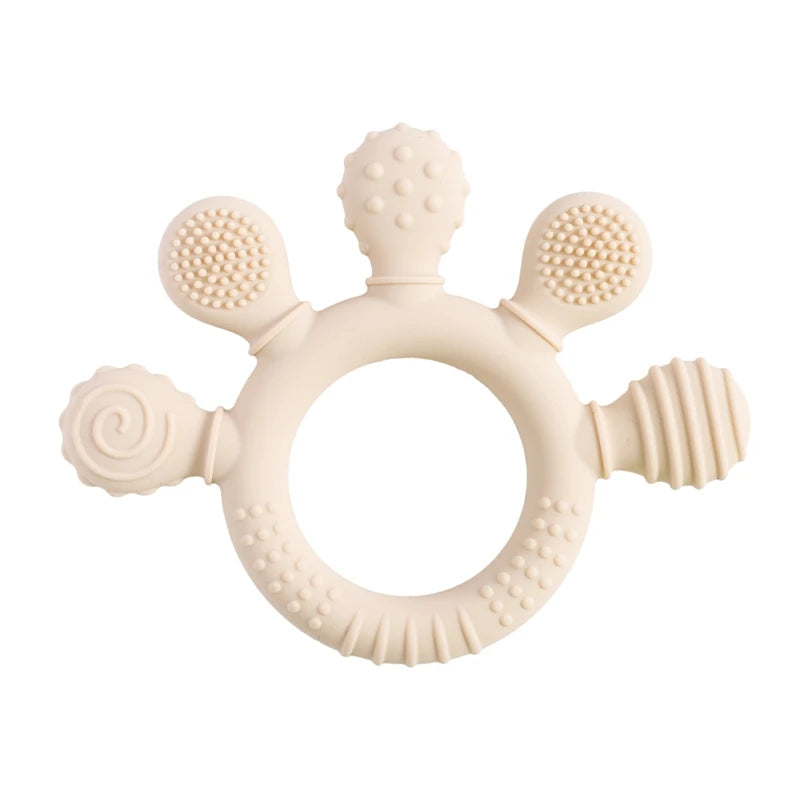 Teething ring / with pacifier chain