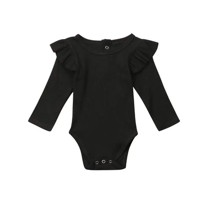 bodysuit with ruffled sleeves