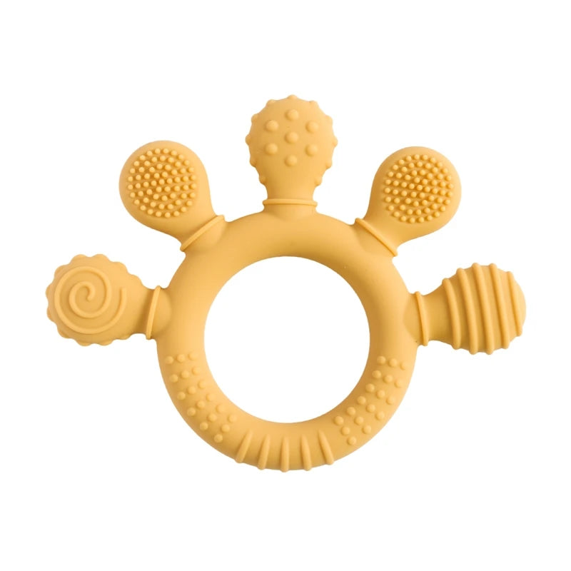 Teething ring / with pacifier chain