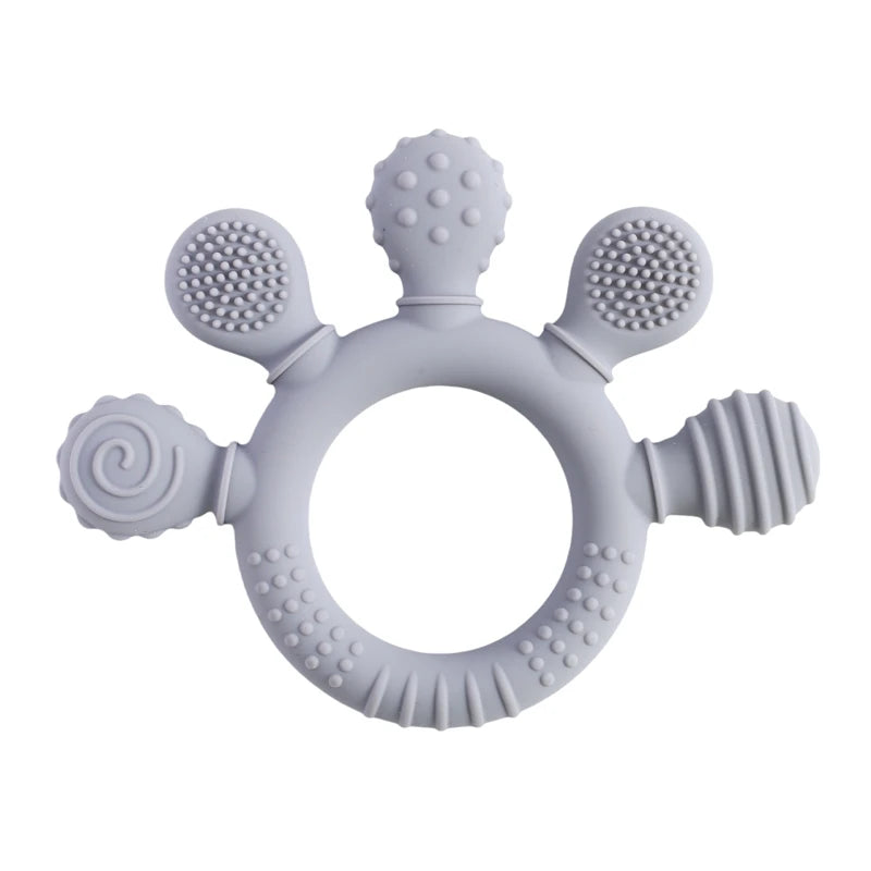 Teething ring / with pacifier chain